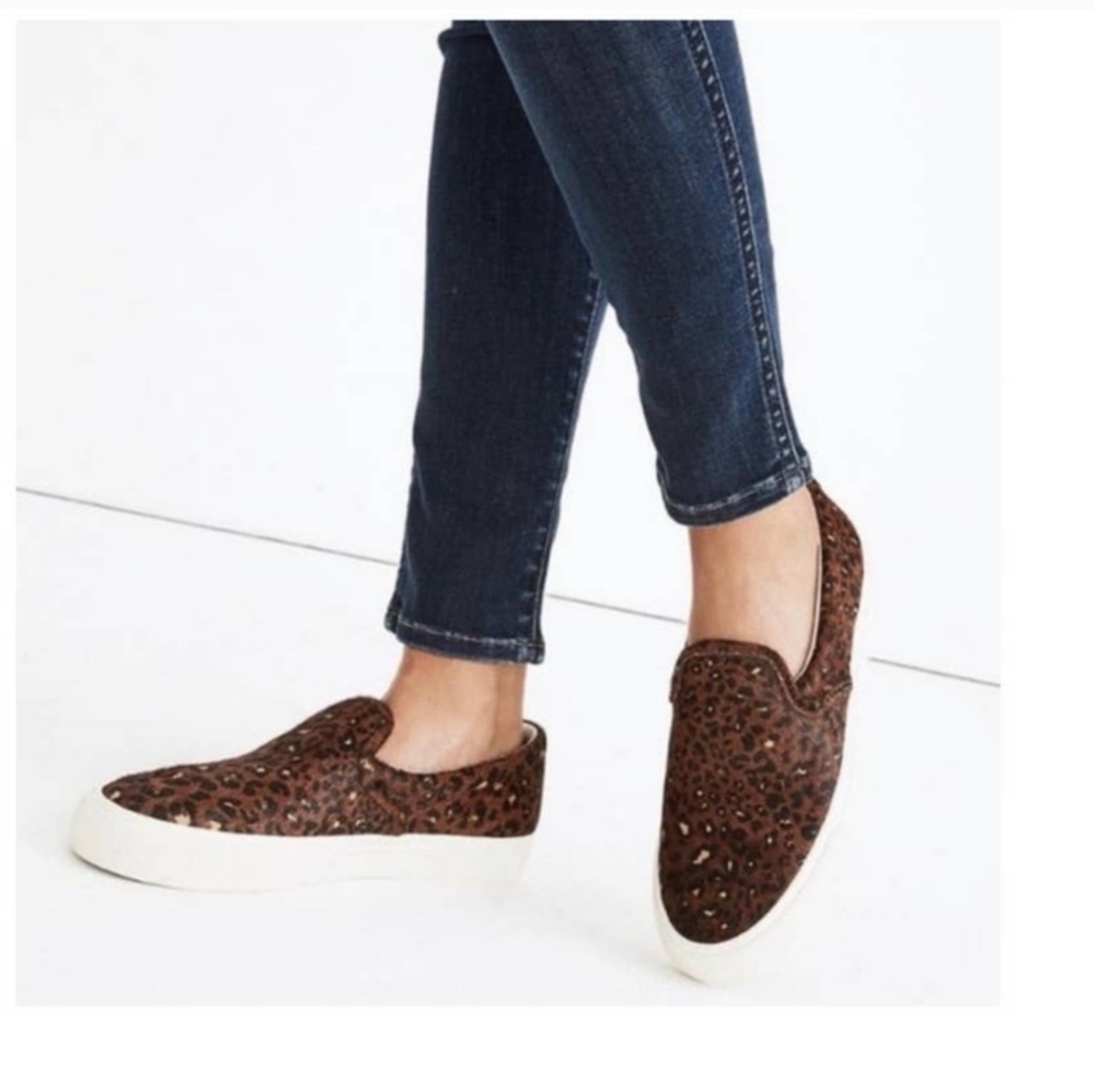 Madewell NWOT Slip-On Sneakers in Leopard Print Calf Hair - UNISEX SIZING